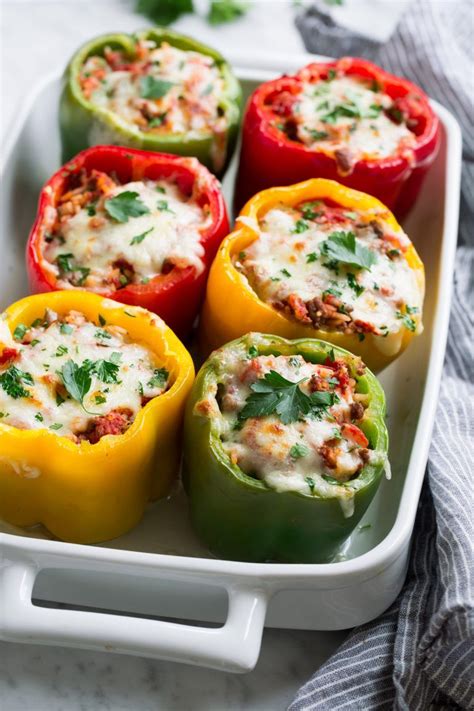 Stuffed Peppers Rezepte Gefüllte paprikaschoten Tomatenreis rezept