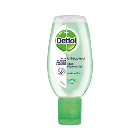 Dettol Hand Sanitiser Gel 50ml On The Go Aloe Vera C003638 Hunt