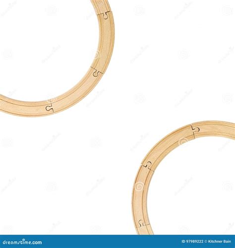 Wooden Train Track Stock Photo Image Of Isolated Track 97989222