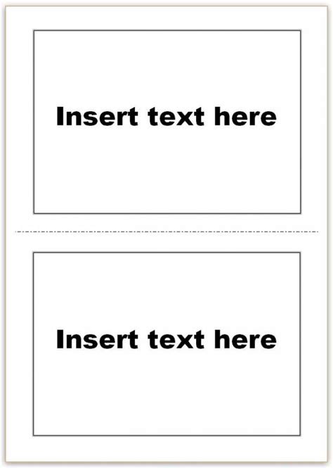 Word Cue Card Template