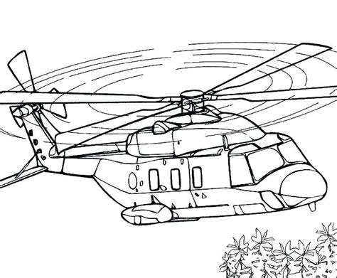 Army Helicopter Coloring Pages At Free Printable
