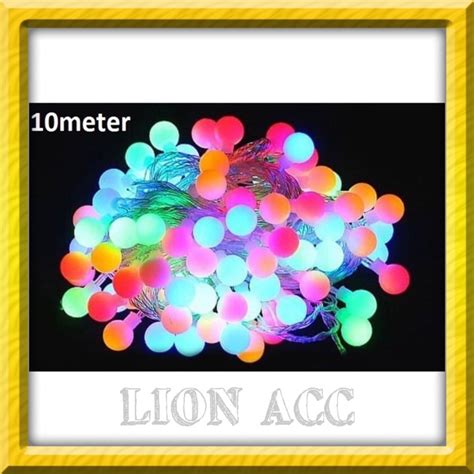 Jual Lampu Anggur Bola Natal Hias LED Bulat Gantung Tumbler RGB Rainbow