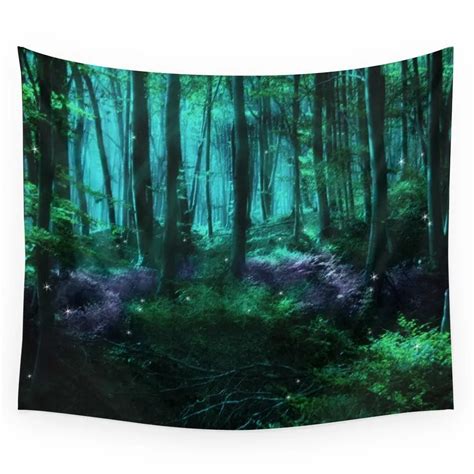 Dark Mystical Forest Wall Tapestry In Tapestry From Home And Garden On