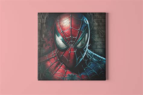 Poster Spider-man's Graffiti Mancave Decor Red Digital Download Wall ...