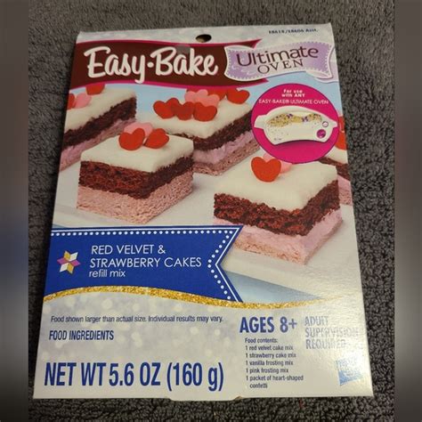 Easy Bake Other Easy Bake Red Velvet Strawberry Cakes Mix Refill Pack 56 Oz Poshmark