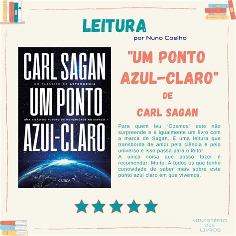 Leitura Um Ponto Azul Claro de Carl Sagan Ministério dos Livros