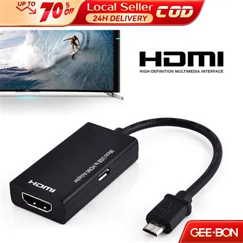 Geebon Mhl Micro Usb To Hdmi Cable 1080 P Hd Tv Adapter Universal