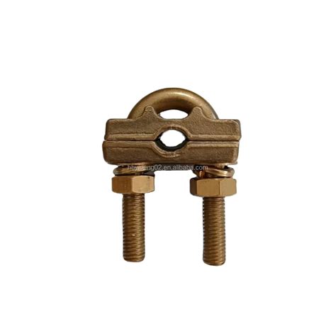 High Quality Earthing Rod Clamp U Bolt Cable Clamp Brass Earthing