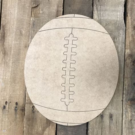 Buy Football Wooden Cutout, Unfinished Craft, Paint By Line