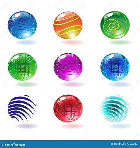 Vector Shiny Spheres Stock Vector Illustration Of Sphere 15691966