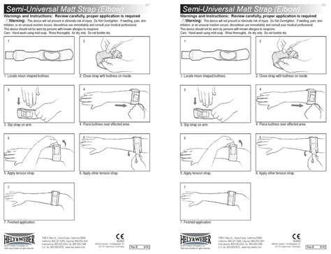 helyweber semi universal matt strap  warnings  instructions