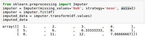 Scikit Learn Data Preprocessing I Missing Categorical Data