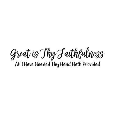 Great Is Thy Faithfulness Vinyl Wall Decal Hymn Christian Sing