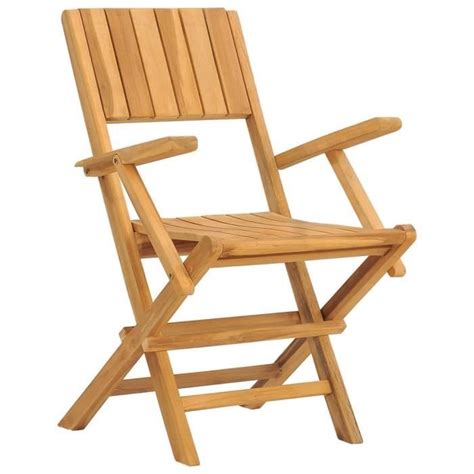 Atyhao Chaises De Jardin Pliantes Pcs X X Cm Bois Massif Teck