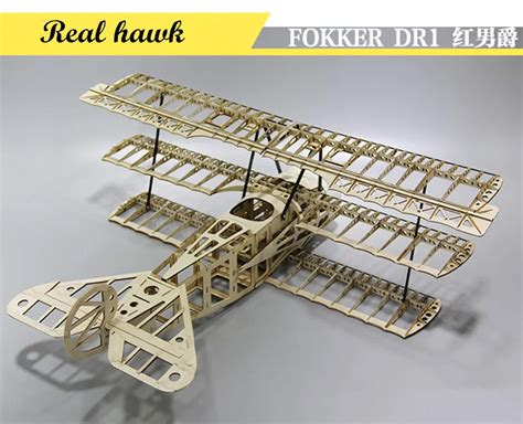 RC Flugzeuge Laser Geschnitten Balsaholz DIY Flugzeug Kit Fokker Dr1