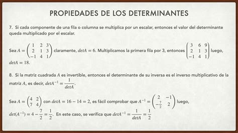 Propiedades De Los Determinantes Youtube