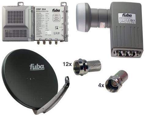 Sat Anlage Für 8 Teilnehmer And 2 Satelliten Fuba Daa 850 Anthrazit Fuba Lnb Multischalter