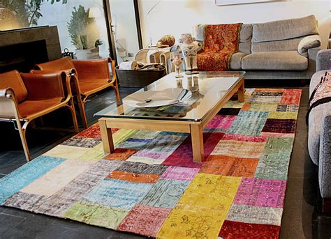 Ковры в стиле пэчворк в интерьере 87 фото