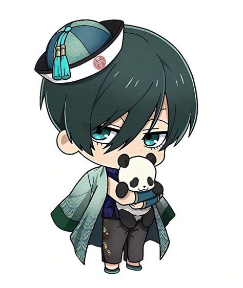 An Anime Character Is Holding A Panda Bear