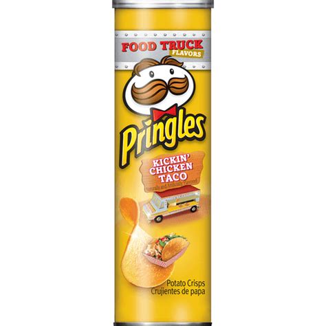 Pringles Kickin Chicken Taco Potato Crisps Oz Canister