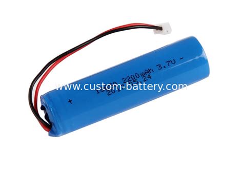 Cylindrical 3 7V 2200mah 18650 Lithium Ion Battery Pack With PCM