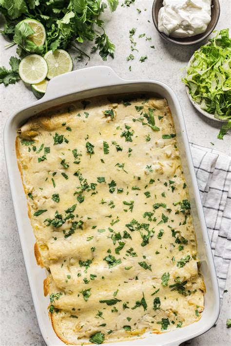 Easy White Chicken Enchiladas Isabel Eats Recipe Ground Chicken