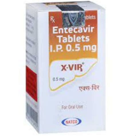 Entecavir 05 Mg X Vir 05mg Tablets 1x30 Non Prescription At Rs 1300