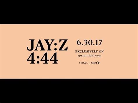 JAY-Z 4:44 Album, Visual Available Now Exclusively for Sprint/Tidal Customers - Thisfunktional