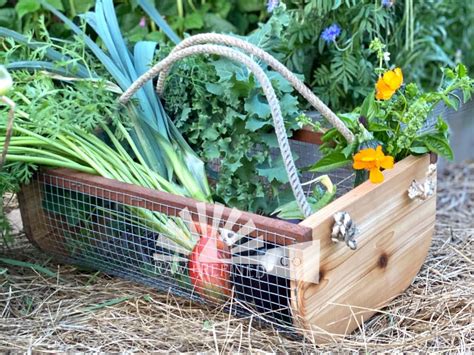 Personalized Handmade Garden Harvest Basket Garden Trug Etsy