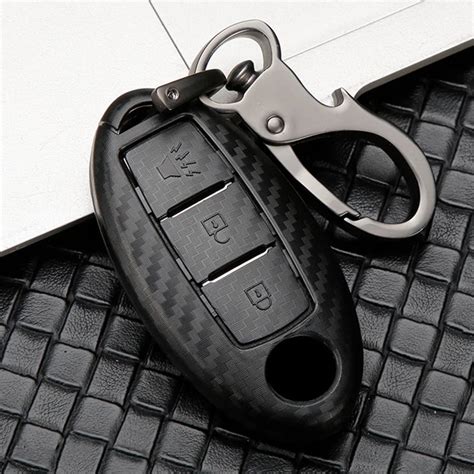 Carbon Fiber Car Remote Key Case Cover Shell For Nissan X Trail T32 T31