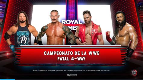 🔥fatal 4 Way Match For The Wwe Championship Royal Rumble 2024 Full Hd 60 Fps🔥 Youtube