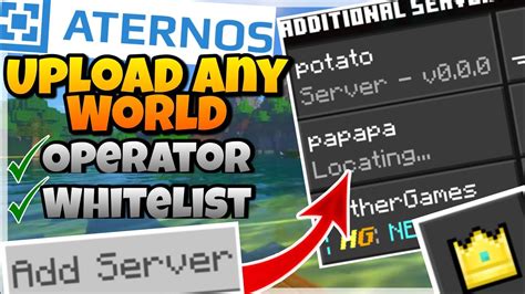 How To Upload Your World Become Op And Ban People In Your Aternos Server