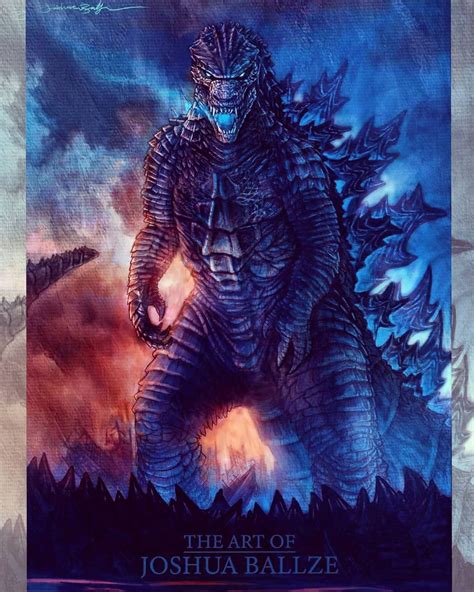 Indianajoshballze On Instagram “godzilla Artpiece 2 Of 3 Finished The Solo Shot Of The King Of