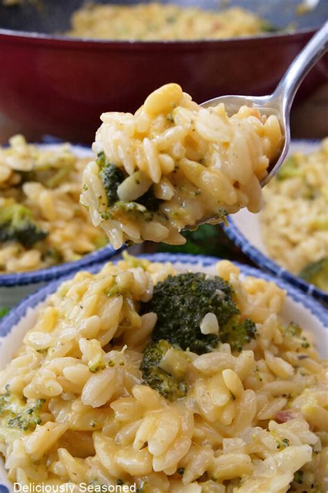 Broccoli Cheddar Orzo Easy One Pot Recipe