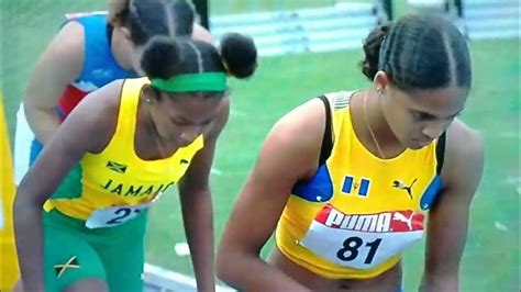 Girls U20 800m Carifta 2022 1st And 3rd Place Jamaica Youtube