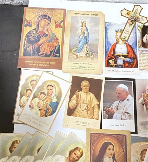 Vintage Catholic Prayer Cards Funeral Remembrance Holy Cards Lot Of 53