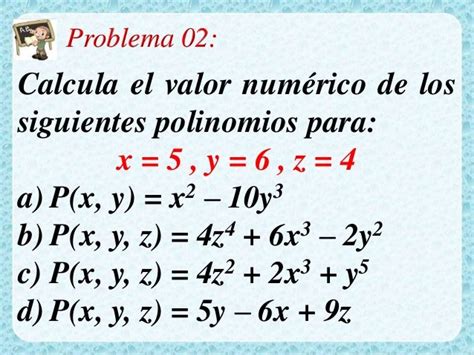 Como Se Halla El Valor Numerico De Un Polinomio Estudiar