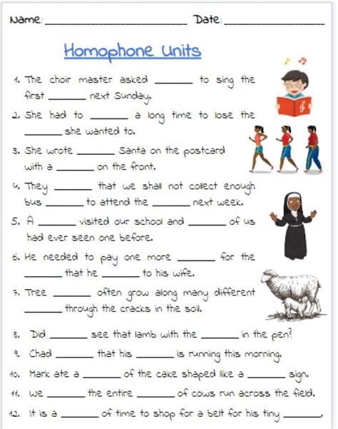 Free Homophones Worksheet For 4th Grade Download Free Homophones