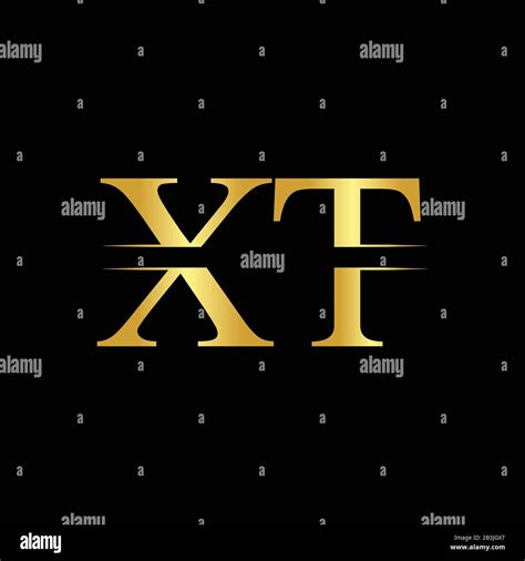 Vector De Logotipo Creative Letter Xt Con Color Dorado Resumen Diseño