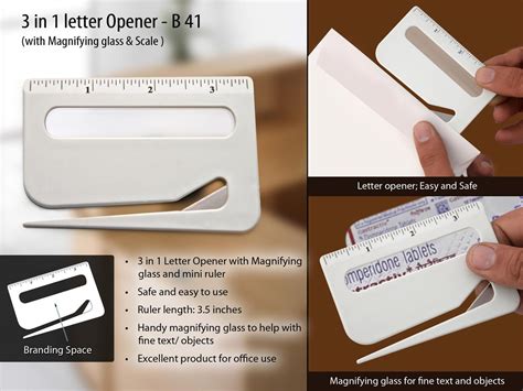 B41 - Letter opener with magnifier & ruler - Best corporate Gifts