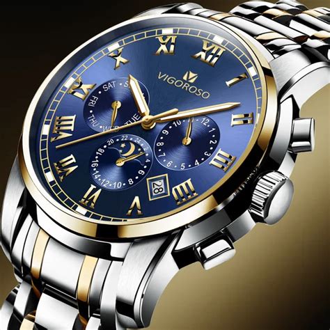 New Vigoroso Classic Watches Men Luxury Brand Business Date