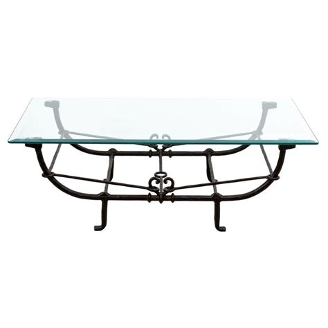 Giacometti Style Glass Top Coffee Table At 1stdibs