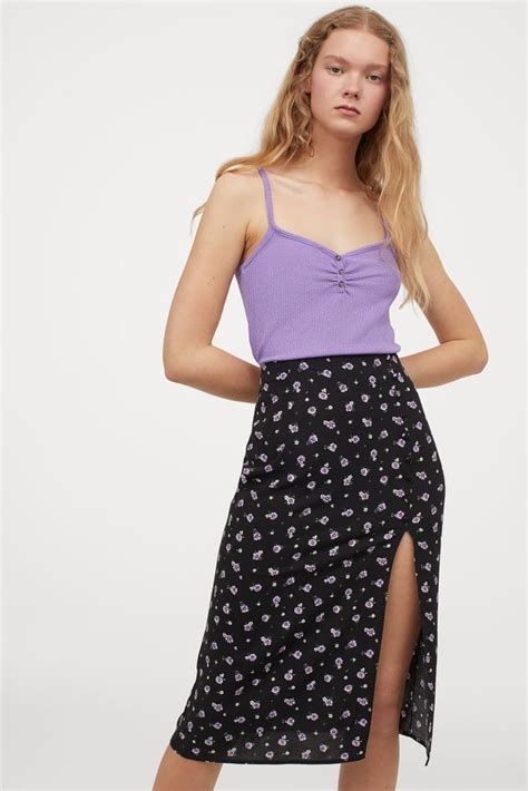 H M High Split Skirt Best New Products From H M July 2020