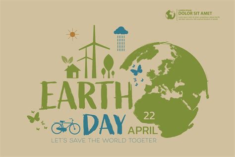 Happy Earth Day Logo Design Template Vector Art At Vecteezy