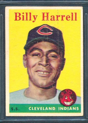 1958 Topps 443 BILLY HARRELL Rookie RC Short Print SP Cleveland