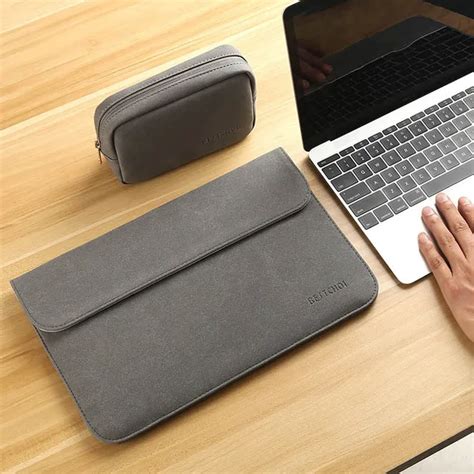 New Laptop Case Sleeve For Xiaomi Air 12 13 Inch Matte Leather Case For