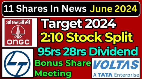 ONGC Share News 10 Stocks Declared High Dividend Stock Split Or Bonus