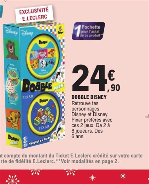 Promo Dobble Disney Chez E Leclerc