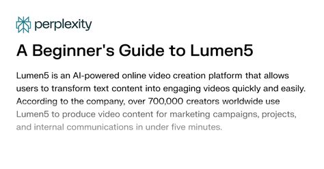 A Beginner's Guide to Lumen5