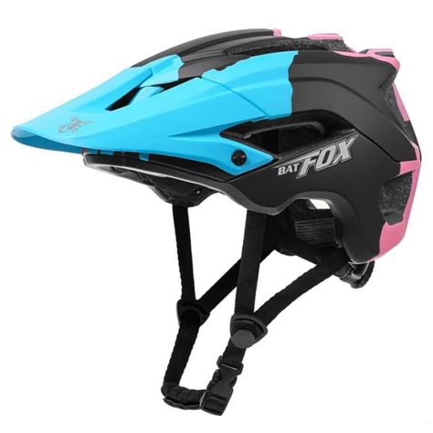 Casque de vélo VTT mixte BATFOX F661 blue pink Blanc Bleu PC EPS